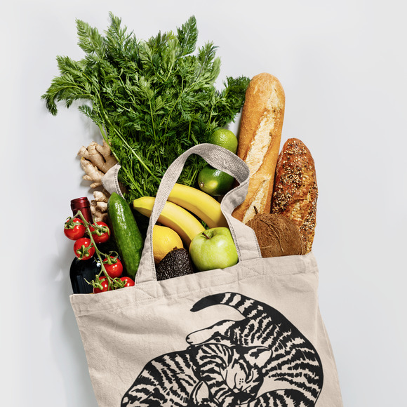 Cat 3 Purricane Striped Kittens Tote Bag - Picture 5 of 5